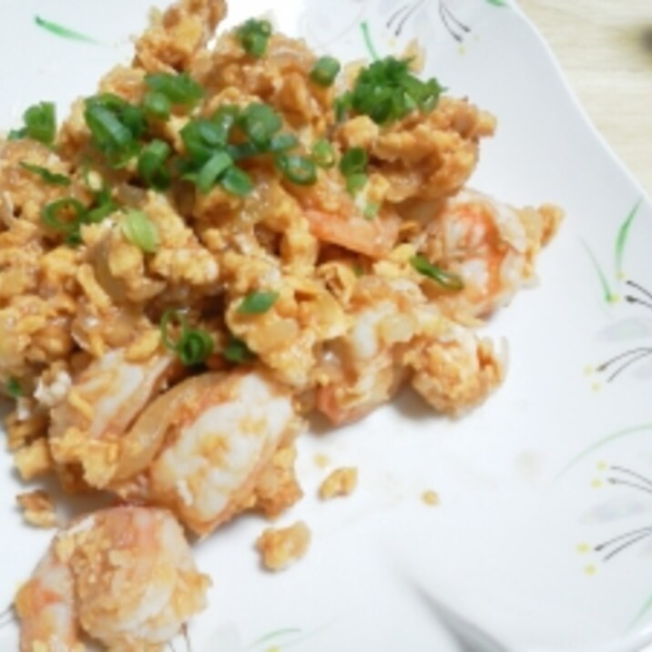 子供に好評!海老チリもどき!?